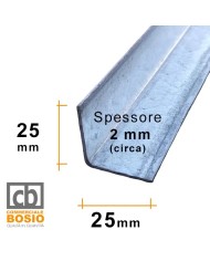 Angolare in Ferro Stampato ZINCATO  25x25 mm
