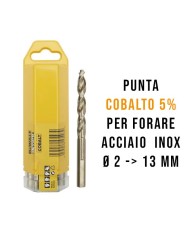 Punta COBALTO 5% DeWALT per forare acciaio inox, HSS-Co