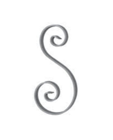 Ricci Ferro Battuto S, Piatto 12x6 mm, 290x120 mm, Tranciato