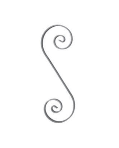 Ricci Ferro Battuto S, Piatto 12x6 mm, 360x125 mm, Tranciato