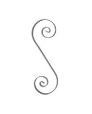 Ricci Ferro Battuto S, Piatto 12x6 mm, 360x125 mm, Tranciato