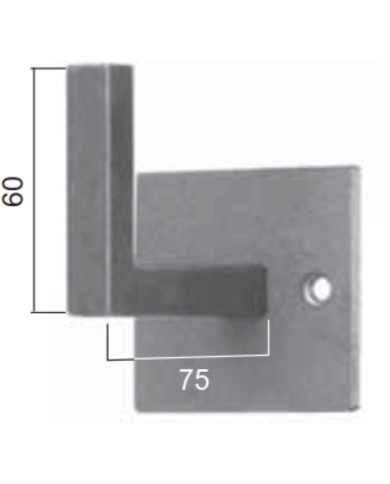 Reggi corrimano in ferro quadro 12mm base 60x60mm