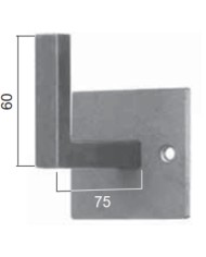 Reggi corrimano in ferro quadro 12mm base 60x60mm