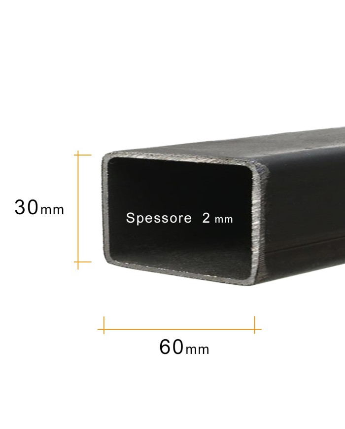 Tubolare FERRO 60x30x2 mm [ 2 - 3 mt ]