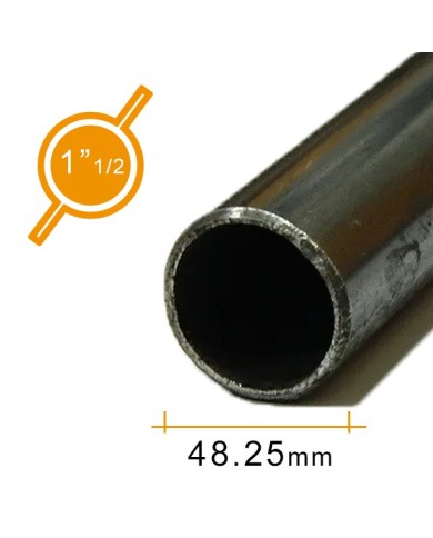 Tubo in Ferro Ø 48,25 mm - 1" 1/2 pollici | Carpenteria Grezzo [ 2 - 3 mt ]