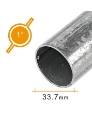 Tubo in Ferro Ø 33,7 mm - 1 pollice | Carpenteria Zincato [ 2 - 3 mt ]