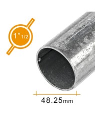 Tubo in Ferro Ø 48,25 mm - 1" 1/2 pollici | Carpenteria Zincato [ 2 - 3 mt ]