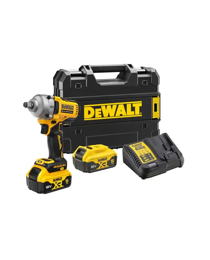 DeWALT DCF891P2T-QW | Avvitatore a Impulsi Alta Potenza 18V XR, 812Nm, 2x 5Ah, Caricabatterie, Valigetta TSTAK DeWALT DCF891P2T-QW | Avvitatore a Impulsi Alta Potenza 18V XR, 812Nm, 2x 5Ah, Caricabatterie, Valigetta TSTAK