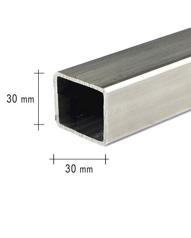 Tubolare Inox Satinato QUADRO 30x30 x2 mm, 6MT | AISI 304