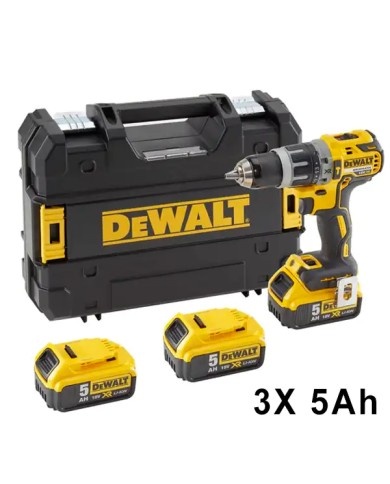 DeWALT DCD796P3-IT | Trapano Avvitatore con Percussione, 18V XR, 60Nm, 2 Velocità, 3X 5Ah, Valigetta TSTAK DeWALT DCD796P3-IT | Trapano Avvitatore con Percussione, 18V XR, 60Nm, 2 Velocità, 3X 5Ah, Valigetta TSTAK