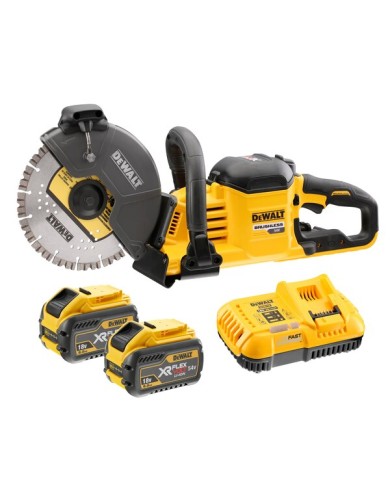 DeWALT DCS691X2-QW Troncatore Dischi Diamantati, 54V FlexVolt, 2 BATTERIE 9AH, Lama Inclusa DeWALT DCS691X2-QW Troncatore Dischi Diamantati, 54V FlexVolt, 2 BATTERIE 9AH, Lama Inclusa