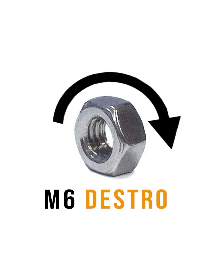 Dado Acciaio INOX M6 DESTRO | AISI 316 Dado Acciaio INOX M6 DESTRO | AISI 316