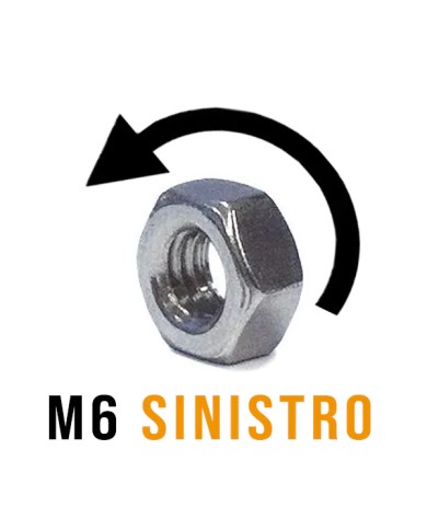 Dado Acciaio INOX M6 SINISTRO | AISI 316 Dado Acciaio INOX M6 SINISTRO | AISI 316