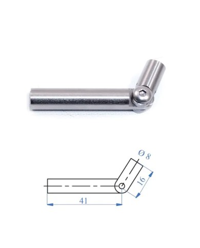 Snodo Filettato M.6 Accessorio per funi in acciaio inox | AISI 303 Snodo Filettato M.6 Accessorio per funi in acciaio inox | AISI 303