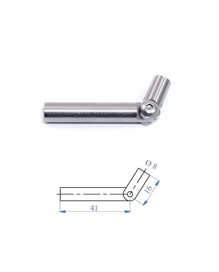 Snodo Filettato M.6 Accessorio per funi in acciaio inox | AISI 303 Snodo Filettato M.6 Accessorio per funi in acciaio inox | AISI 303