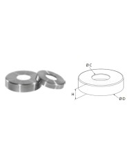 Copriflangia Acciaio Inox Ø 85 mm H. 14 mm Foro 34 mm | AISI 304 Satinato Copriflangia Acciaio Inox Ø 85 mm H. 14 mm Foro 34 mm | AISI 304 Satinato