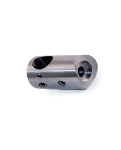 Supporto per tondino Ø 12 mm Acciaio INOX, Passante, per TUBO Ø 42,4 CON 2 BRUGOLE | AISI 303 Satinato Supporto per tondino Ø 12 mm Acciaio INOX, Passante, per TUBO Ø 42,4 CON 2 BRUGOLE | AISI 303 Satinato