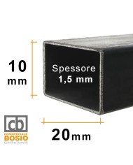 Tubolare FERRO 20x10x1,5 mm | Barre da 2 e 3 MT Tubolare FERRO 20x10x1,5 mm | Barre da 2 e 3 MT