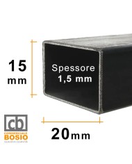 Tubolare FERRO 20x15x1,5 mm | Barre da 2 e 3 MT Tubolare FERRO 20x15x1,5 mm | Barre da 2 e 3 MT