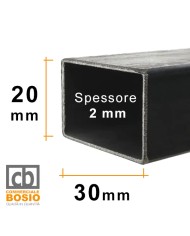 Tubolare FERRO 30x20x2 mm | Barre da 2 e 3 MT Tubolare FERRO 30x20x2 mm | Barre da 2 e 3 MT