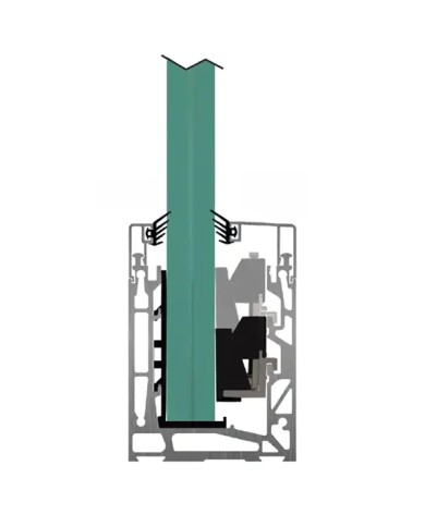 Parapetto in Vetro | Profilo Alluminio P3 TOP Fissaggio a Pavimento per Vetro 15 - 21.52 mm [ Vetro Escluso ]