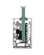 Parapetto in Vetro | Profilo Alluminio P2 SIDE - 3MT - Fissaggio Laterale per Vetro 15 - 21.52 mm [ Vetro Escluso ]