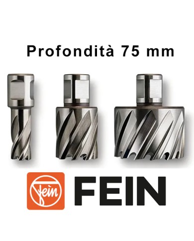 Frese a Corona FEIN per Trapano Magnetico Attacco WELDON Ø 20 - 30 mm Profondità 75 mm | FEIN HSS Frese a Corona FEIN per Trapano Magnetico Attacco WELDON Ø 20 - 30 mm Profondità 75 mm | FEIN HSS
