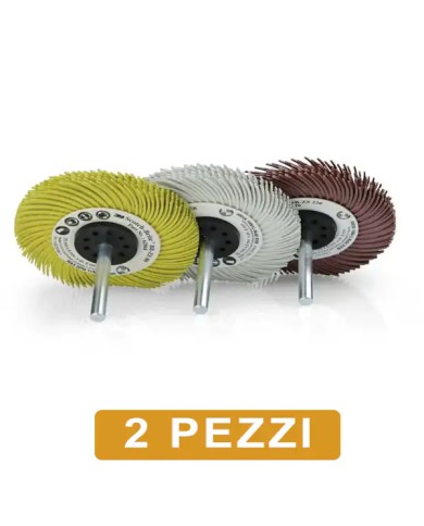 3M Bristle Spazzola radiale Ø 75 mm con gambo 6mm - 2 PEZZI | Grana 80 - 120 -220 3M Bristle Spazzola radiale Ø 75 mm con gambo 6mm - 2 PEZZI | Grana 80 - 120 -220