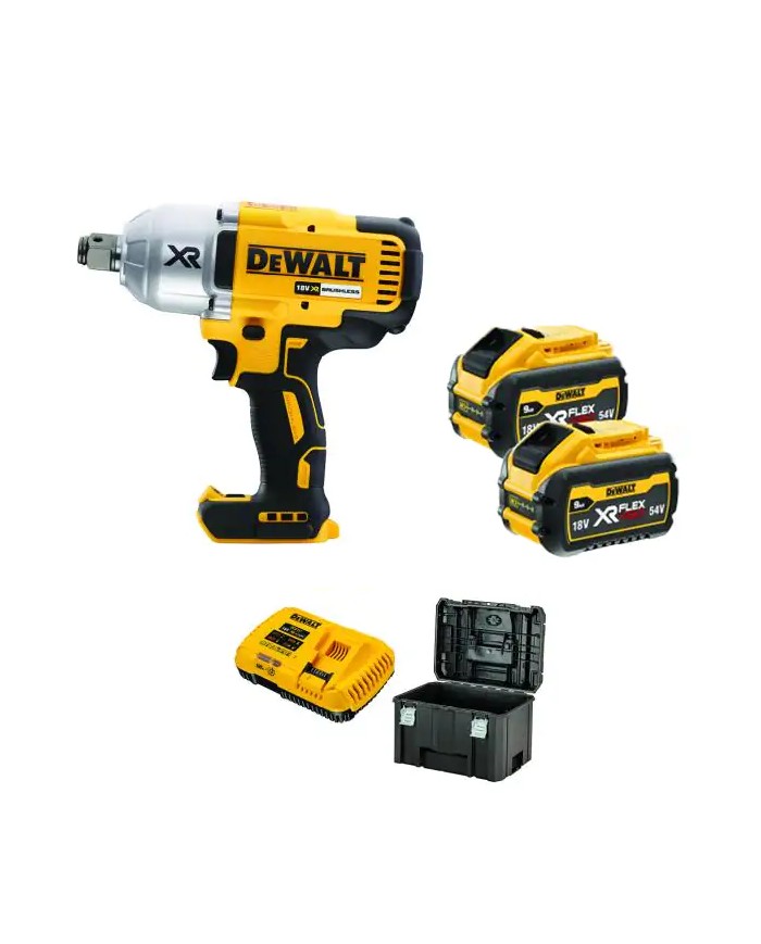 DeWALT DCF897X2-IT | Avvitatore impulsi ALTA POTENZA, Attacco 3/4, 18V XR, 2X 9Ah 54V FLEXVOLT, TSTAK DeWALT DCF897X2-IT | Avvitatore impulsi ALTA POTENZA, Attacco 3/4, 18V XR, 2X 9Ah 54V FLEXVOLT, TSTAK