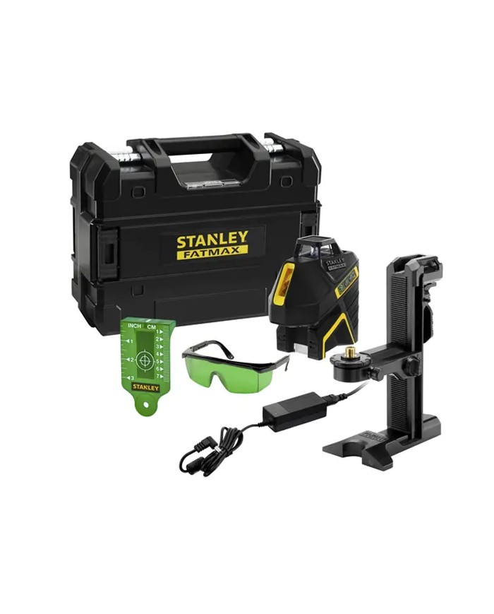 Stanley FATMAX FMHT77617-1 | Livella laser a 360° + 2 linee verticali a 90°, Raggio Verde, Ricaricabile, TSTAK Stanley FATMAX FMHT77617-1 | Livella laser a 360° + 2 linee verticali a 90°, Raggio Verde, Ricaricabile, TSTAK