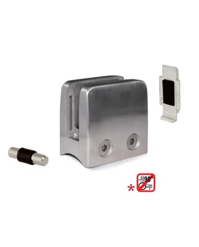 Pinze per VETRO Acciaio INOX con base per TUBO 42,4 - 55x55x35 mm | AISI304 Pinze per VETRO Acciaio INOX con base per TUBO 42,4 - 55x55x35 mm | AISI304
