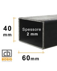 Tubolare Ferro 60x40x2 mm | Barre da 2 e 3 MT Tubolare Ferro 60x40x2 mm | Barre da 2 e 3 MT