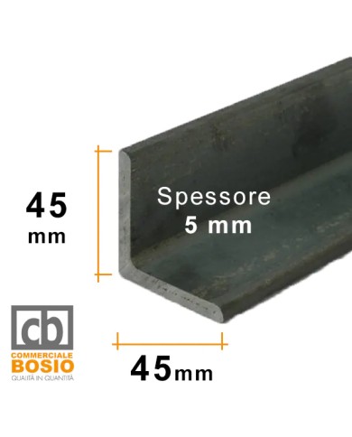 Angolare in ferro 45x45 mm spessore 5 mm | GREZZO Angolare in ferro 45x45 mm spessore 5 mm | GREZZO