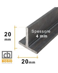T in Ferro 20x20 mm spessore 4 mm | GREZZO T in Ferro 20x20 mm spessore 4 mm | GREZZO