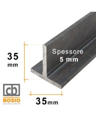T in Ferro 35x35 mm spessore 5 mm | GREZZO T in Ferro 35x35 mm spessore 5 mm | GREZZO