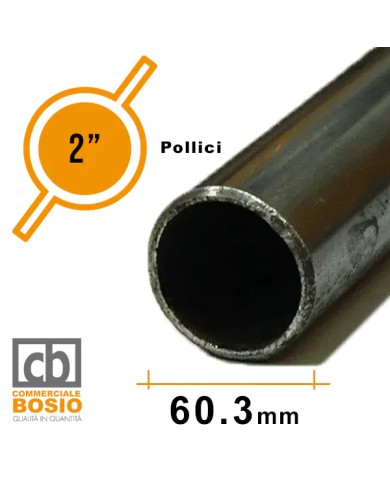 Tubo in Ferro Ø 60,3 mm - 2 pollici | Carpenteria Grezzo Tubo in Ferro Ø 60,3 mm - 2 pollici | Carpenteria Grezzo