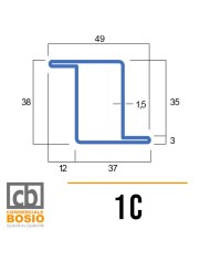 Profili in Ferro per Serramenti 1C | Grezzo