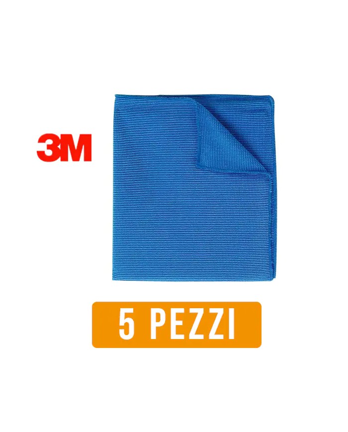 Panno Microfibra Professionale 3M 2010 Blue | 5 pezzi Panno Microfibra Professionale 3M 2010 Blue | 5 pezzi