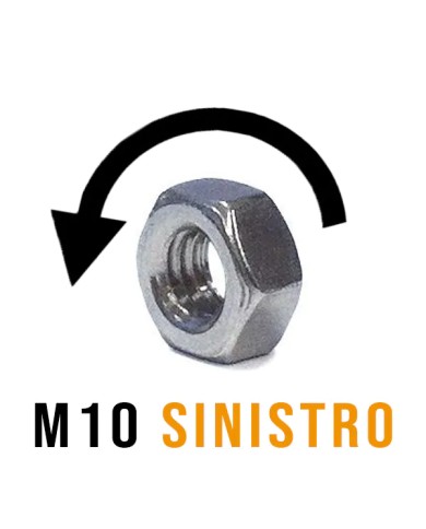 Dado Acciaio INOX M10 Sinistro | AISI 316 Dado Acciaio INOX M10 Sinistro | AISI 316