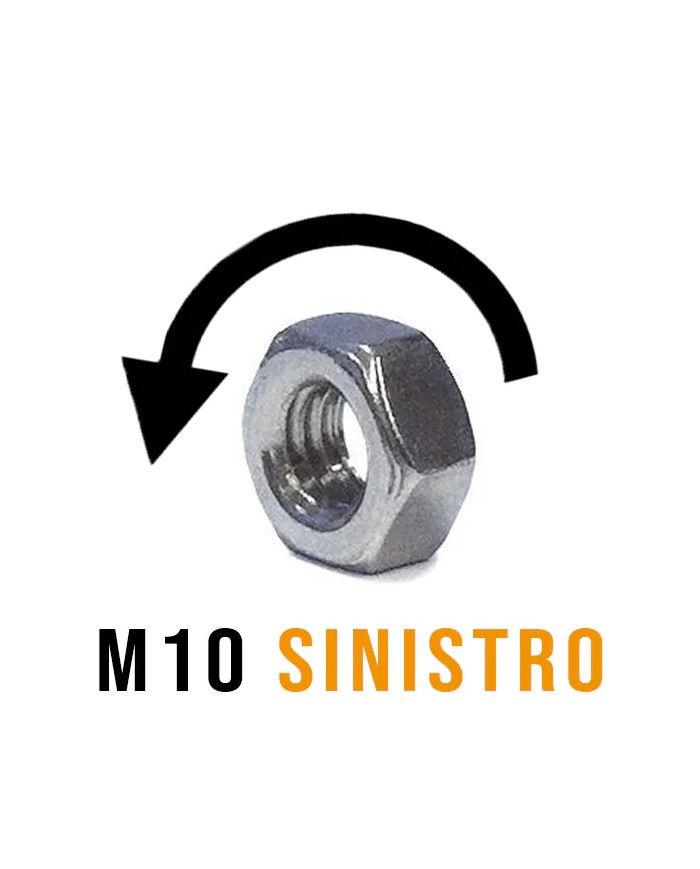 Dado Acciaio INOX M10 Sinistro | AISI 316 Dado Acciaio INOX M10 Sinistro | AISI 316