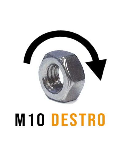 Dado Acciaio INOX M10 Destro | AISI 316 Dado Acciaio INOX M10 Destro | AISI 316
