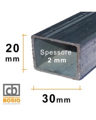 Tubolare FERRO 30x20x2 mm ZINCATO | Barre da 2 e 3 MT Tubolare FERRO 30x20x2 mm ZINCATO | Barre da 2 e 3 MT